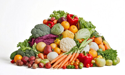 A vibrant array of fruits and vegetables that brings health and beauty together in one scene. Created using generative AI