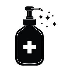 Sanitizer Bottle: High Quality Hygiene Product Illustrations for Creative Projects