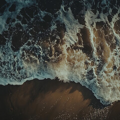 Wave crashing hard on the ocean with a strong curl. Sea mist rolling off the top of the wave.

