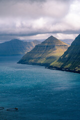 Dramatic landscape from dangerous and beatiful Faroe Islands