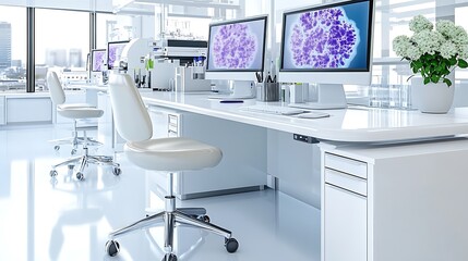 Modern Medical Lab Interior  Research  Science  Technology