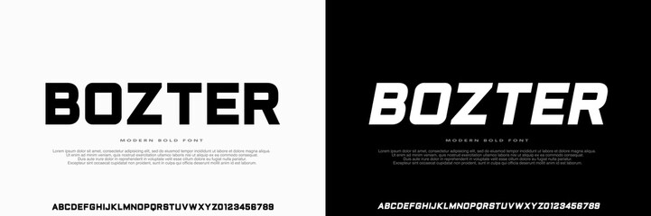 Bold Strong heavy Font,Uppercase and Number,Typeface Alphabet Modern, design for logo,fashion,sport,urban,movie, technology,industrial.Vector Illustration
