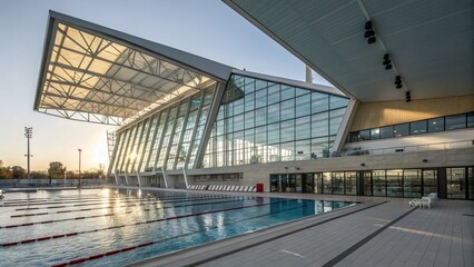 Stunning Aquatic Center Architecture: Modern Design & Glass Facade