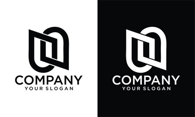 Creative DD initial letter logo design template vector