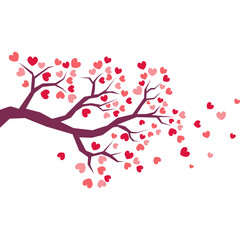 Heart Tree Branch Illustration
