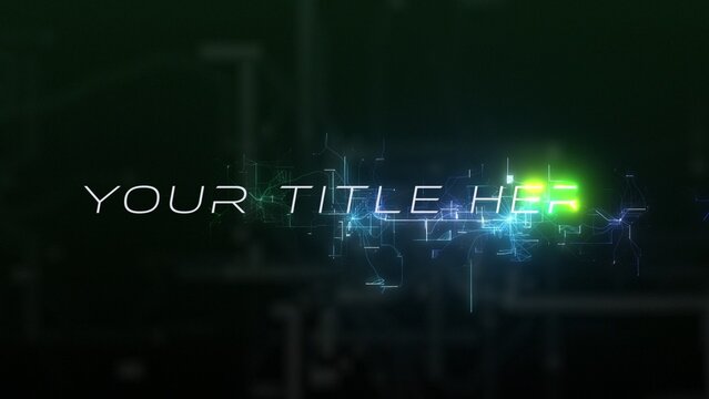 Sci-Fi Digital Matrix Glowing Title Intro