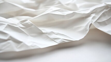 Obraz premium Crumpled white paper texture background for design