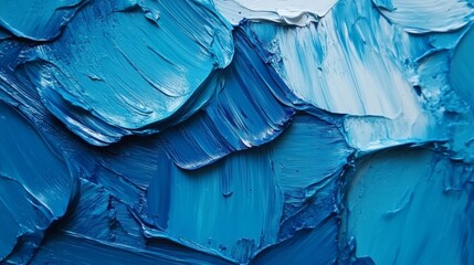 Abstract art blue paint texture background