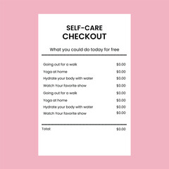 The concept of receiving a check about payment in the store. 