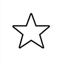 Simple Outline of a Star Shape with Clean Lines and Minimalistic Style