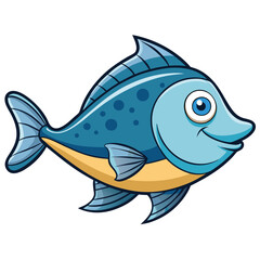 Halibut fish isolated flat vector illustration on white background