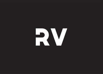 Obraz premium RV letter logo and initial logo design