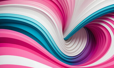 Colorful Abstract Wave Design with Swirling Lines and Motion, High Quality Wallpaper Design, Generative Ai