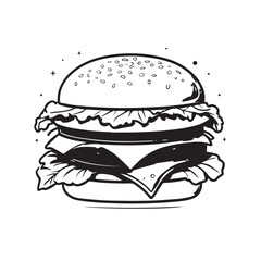 burger and fries