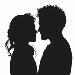 Fototapeta premium silhouette of a couple