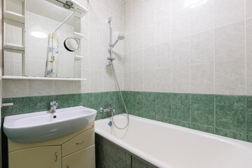 modern bathroom room with toilet and washing machine