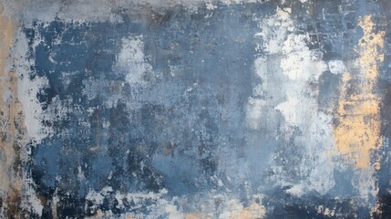 Fototapeta premium Abstract blue old grunge wall background texture