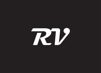 RV letter logo and initial logo design