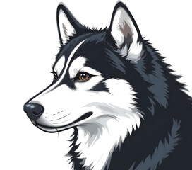 Fototapeta premium A close up of husky 