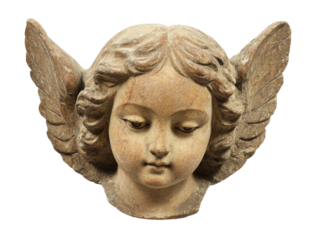 Beautiful angel sculpture with serene expression