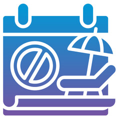 Obraz premium No Holidays Icon