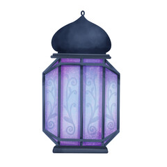 Single of Beautiful Arabic Lantern Ramadan Kareem