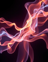 Naklejka premium a close up of a fire on a black background