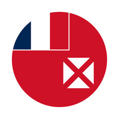 Round Wallis and Futuna flag icon
