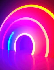 Obraz premium a neon light in the dark