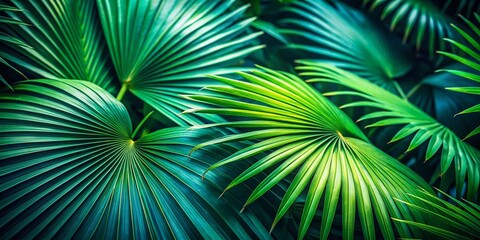 Fototapeta premium Tropical Aneca Palm Leaf Wallpaper: Luxury Nature Leaves Pattern, Hand-Drawn Outline Design for Fabric, Print, Cover, Banner & Invitation