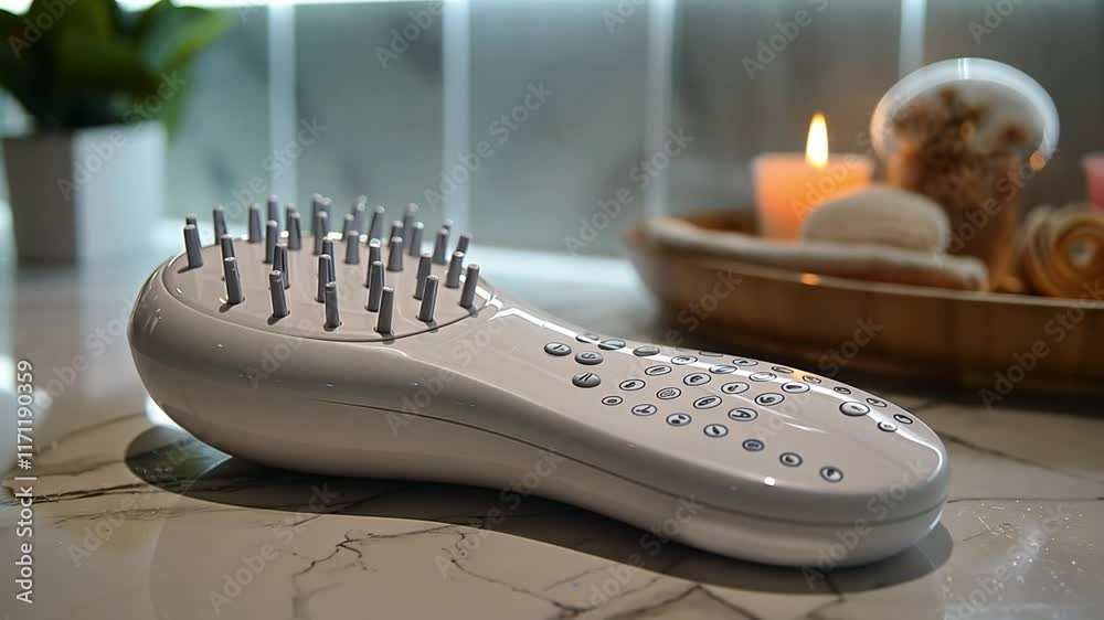 Poster this high tech device designed for relaxation and wellness sits elegantly on a countertop.