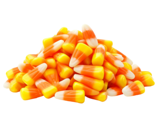 Colorful candy corn pile for festive enjoyment