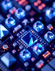 a close up of a computer keyboard with many different colored buttons