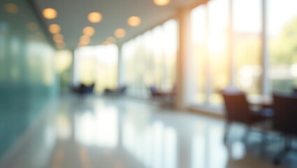 Modern Office Background with Soft Blur and Natural Lighting