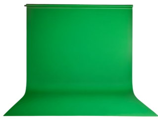 Green backdrop for creative projects