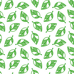 leaves seamless pattern background. tea leaf pattern. leaves pattern background. seamless patterns with leaves background
