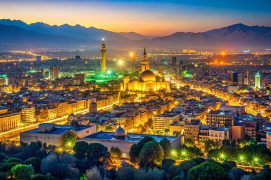 Vibrant Nightlife in Tehran, Isfahan, Mashhad, Tabriz & Shiraz: Bokeh Cityscapes