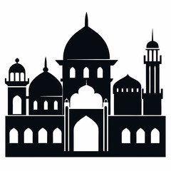 taj mahal silhouette