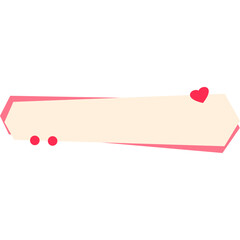 Cute pink valentine text box