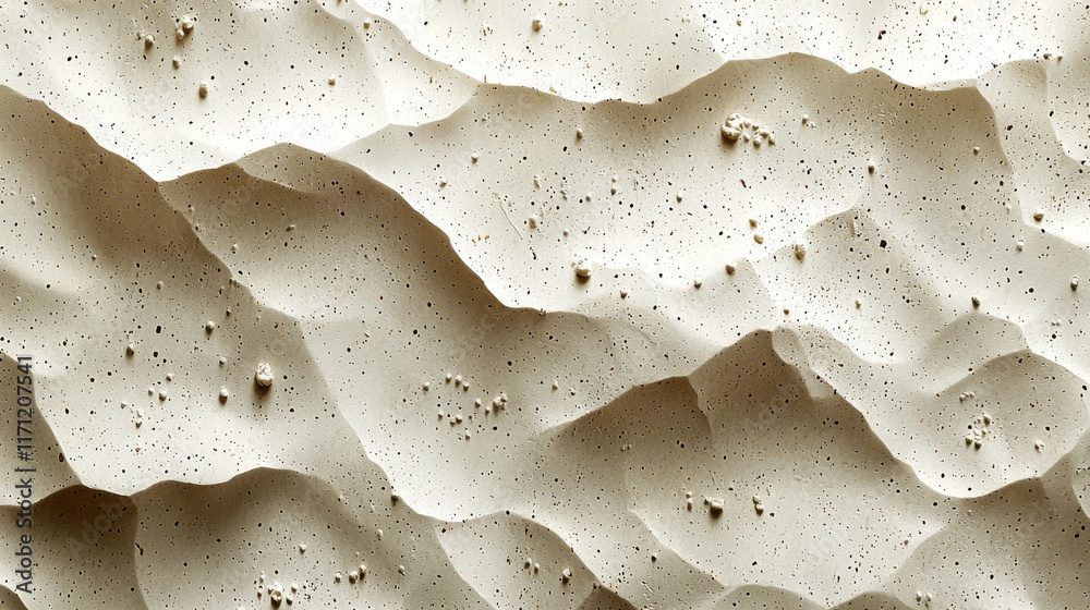 Poster Textured surface with wavy patterns and speckles, resembling natural elements. This abstract design can be used for backgrounds or artistic projects
