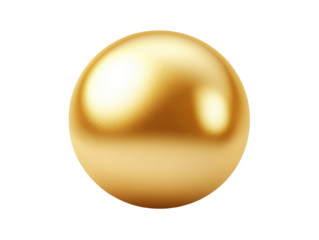Minimalist golden sphere reflecting light