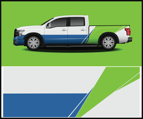 Car wrap graphic Truck Abstract racing strip and transportation illustration design