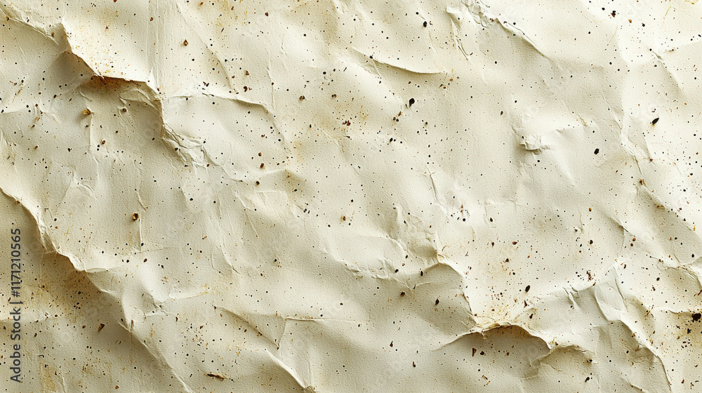 Leinwandbilder Crumpled textured paper background with natural grain and speckles, ideal for eco friendly designs and crafts. Perfect for adding rustic touch to your projects