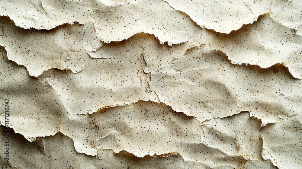 Poster textured paper background with crumpled, recycled appearance, ideal for eco friendly designs and cra