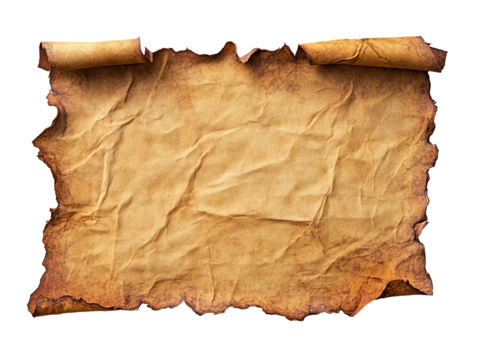 Old parchment scroll with rough edges and texture