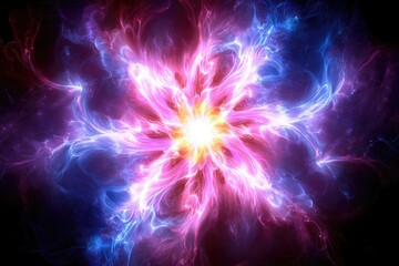 Vibrant cosmic explosion of colors and light