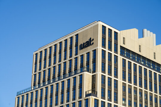 The UAL University of The Arts and London Collage of Fashion campus building in Stratford on a sunny day. London - 3rd January 2025