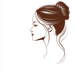 Elegant Woman: A Minimalist Line Art Portrait