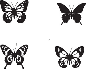 set of butterflies