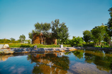 Obraz premium Suburban leisure park environment and facilities